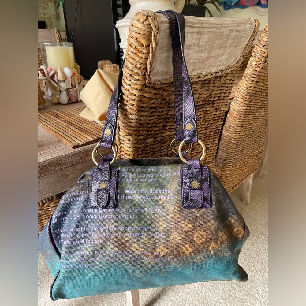 RARE LOUIS VUITTON RICHARD PRINCE JOKES TOTE SHOULDER BAG EUC W/ DUSTBAG!
